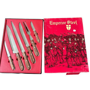 Vintage Emperor Steel Cutlery 6 piece Knife Set